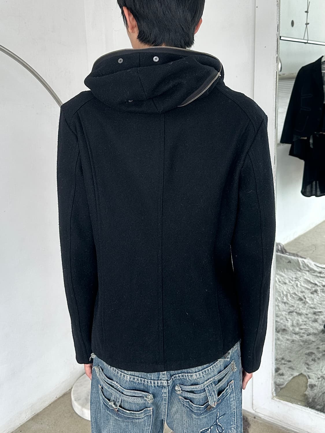 토네이도 마트 하이넥 울 후드 자켓 상품이미지3