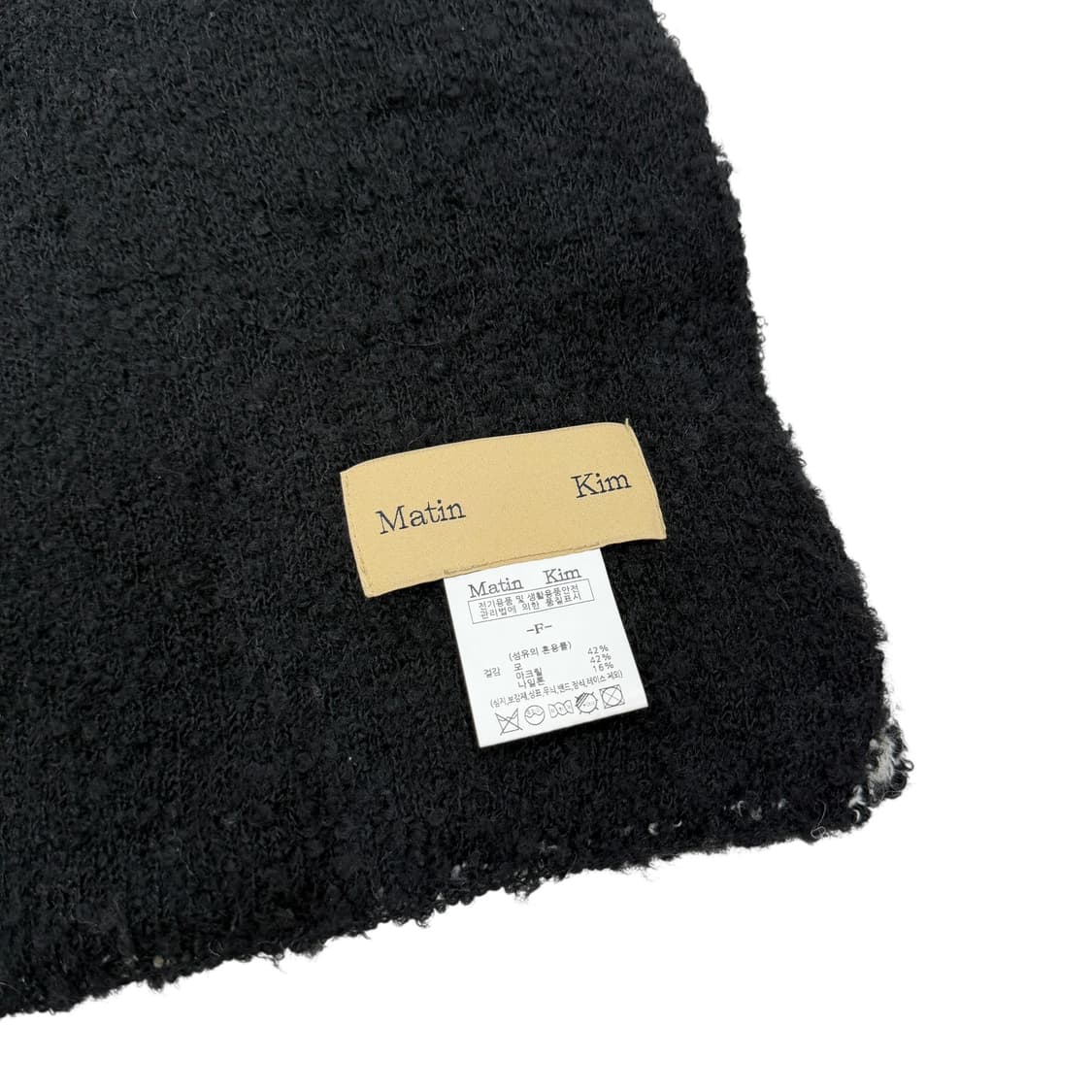 마뗑킴 로고 체커보드 머플러 목도리 블랙 상품이미지2