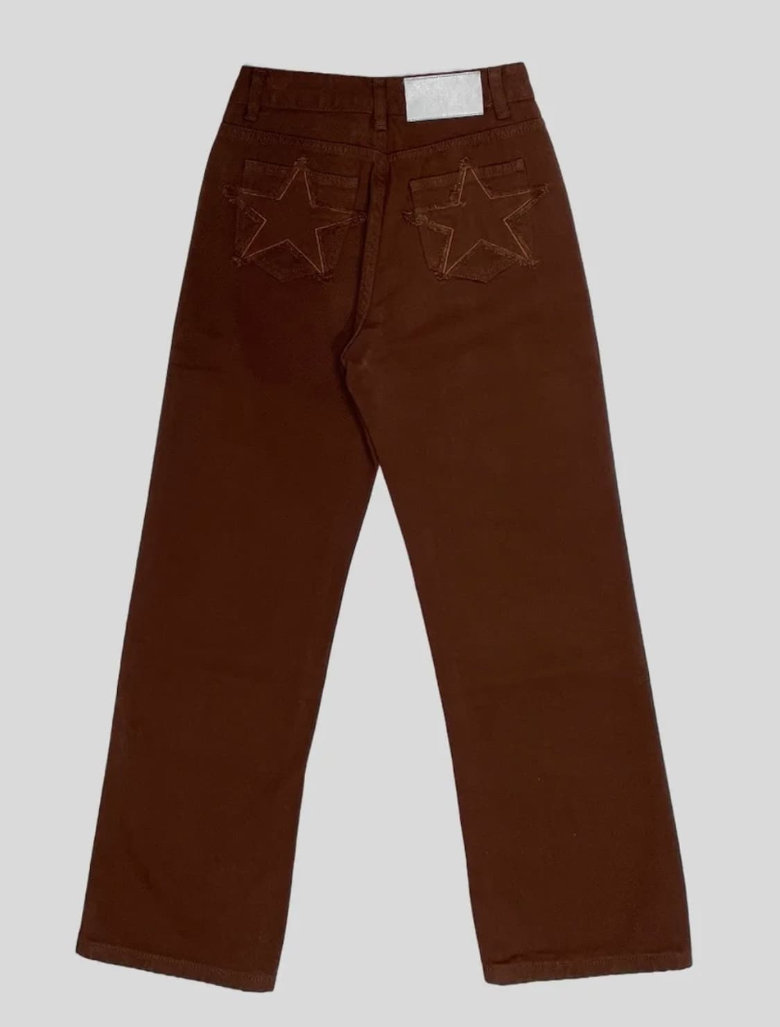 Y2K 별 프린지 포켓 브라운 팬츠 상품이미지2