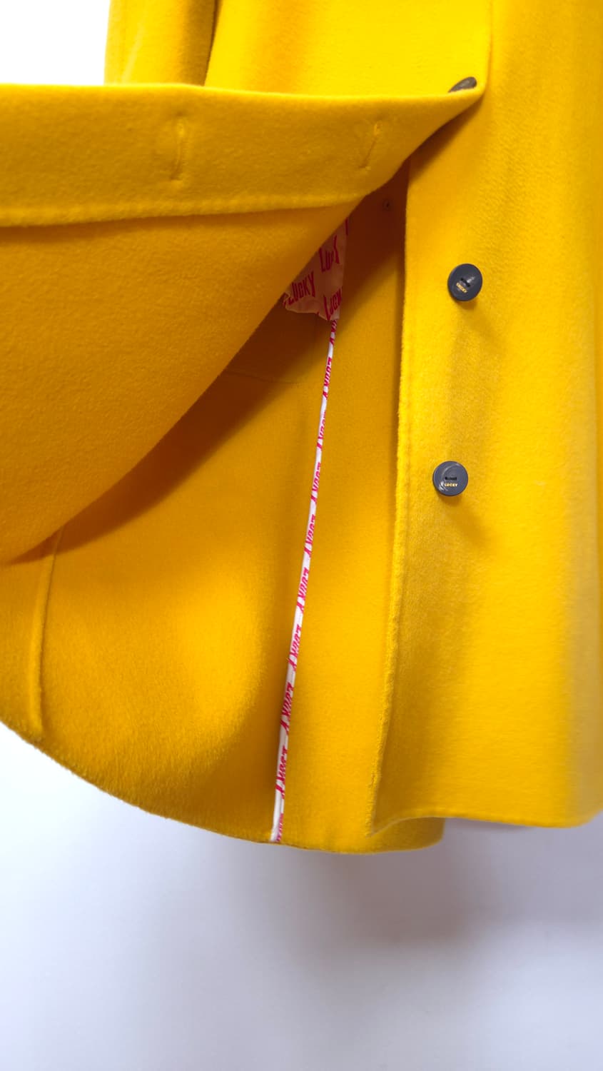 럭키슈에뜨 머스터드 더블 브레스트 롱코트 38 사이즈 상품이미지8
