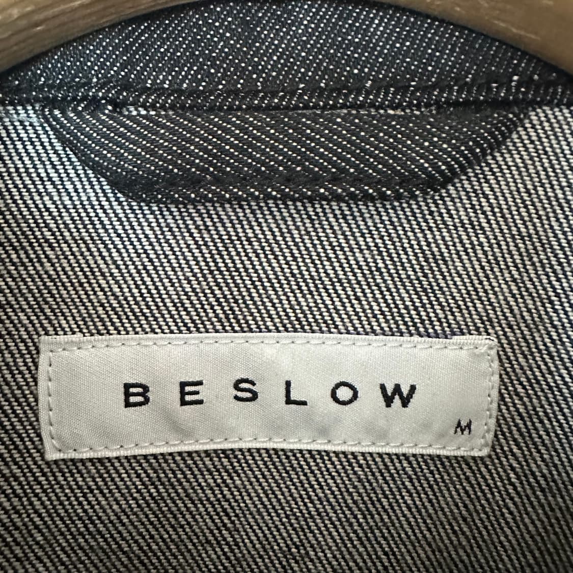 M 비슬로우 셀비지 데님 트러커 자켓 블랙 상품이미지3