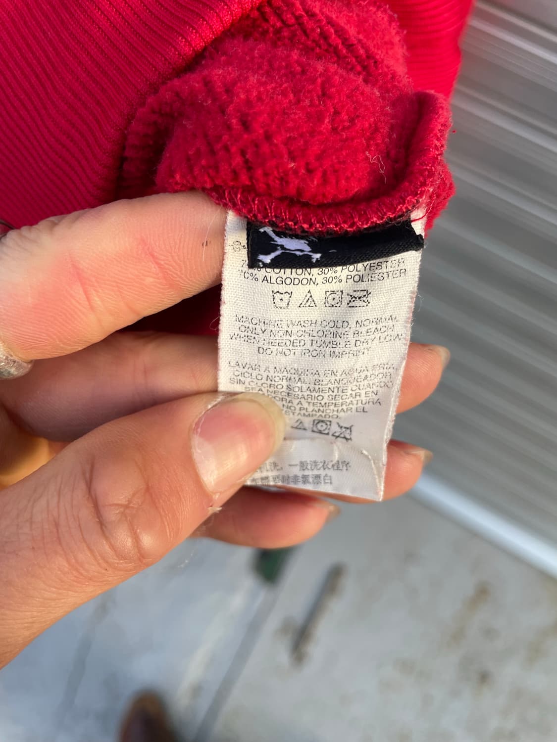 오클리 레드 핑커홀 후드집업 상품이미지10