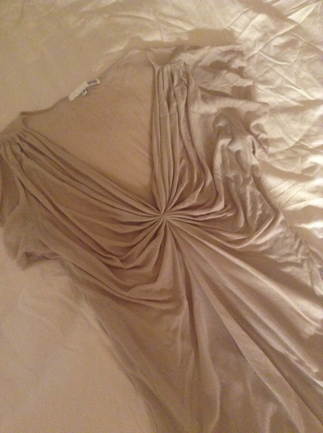 빈티지 베이지 셔링 브이넥 탑 상품이미지2