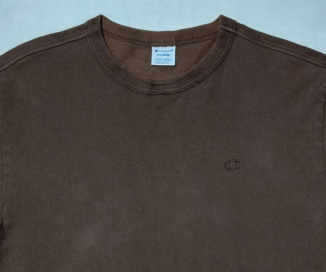 [XL] 챔피온 재팬 라인 자수 로고 롱슬리브 티셔츠 (브라운) 상품이미지2