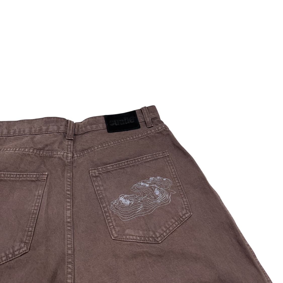 SUADE 스웨이드 컨투어 포켓 데님팬츠 바지 브라운 L 상품이미지2