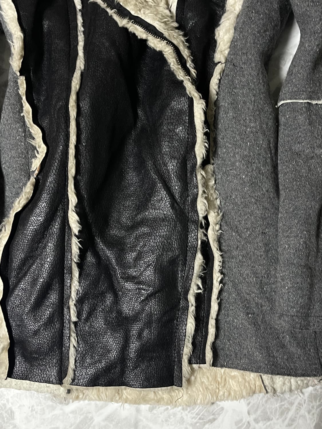 leather fur 2way jacket 상품이미지3