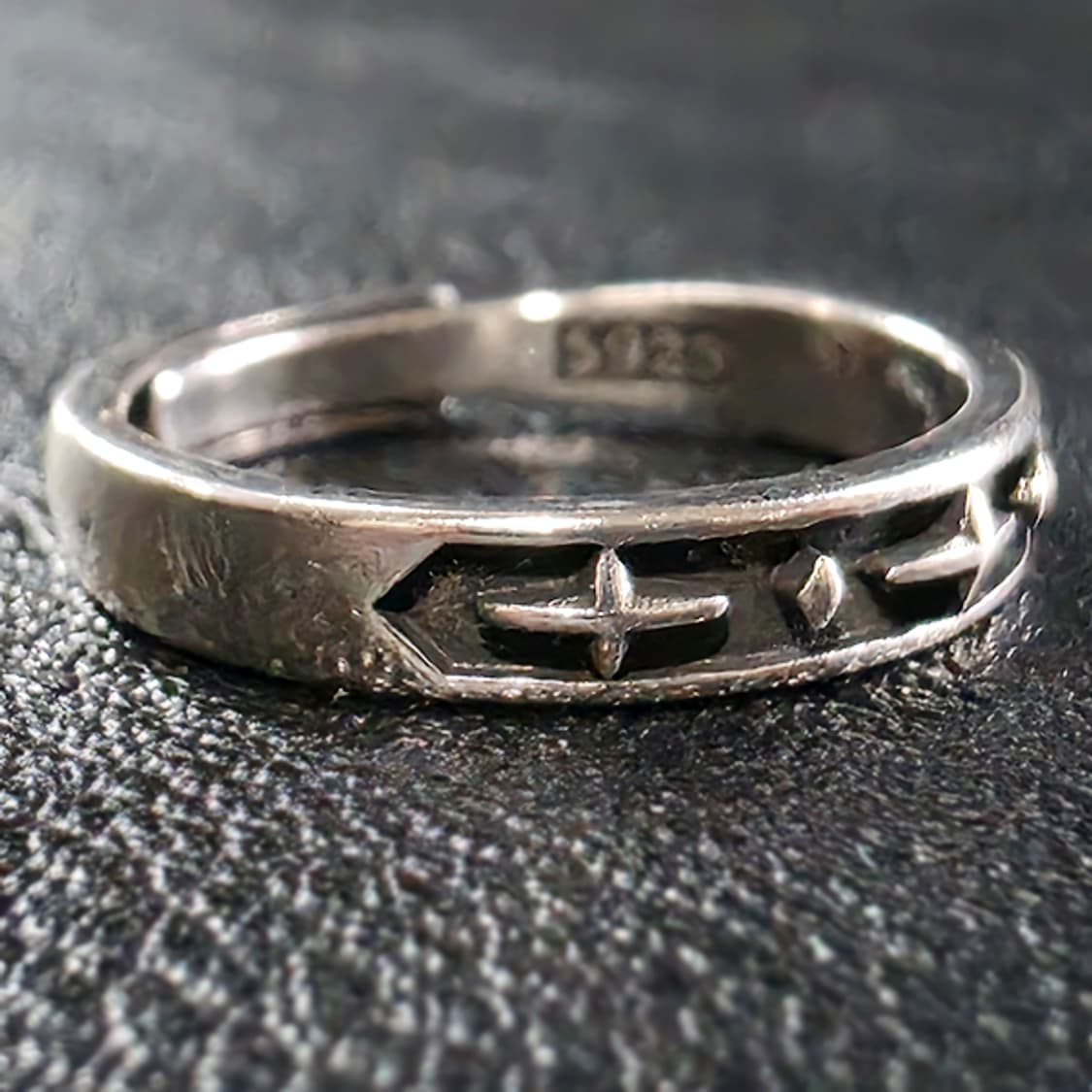 Akh 실버 남자 엔틱 빈티지 명품 고대 고딕 별 반지 상품이미지2