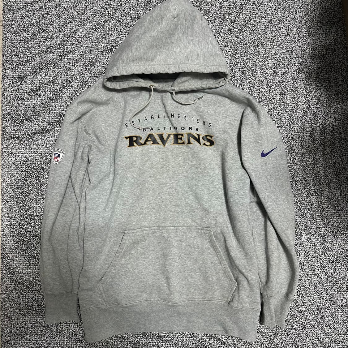 (XL추천) 나이키 NFL 볼티모어 레이븐스 후드티 그레이 상품이미지1