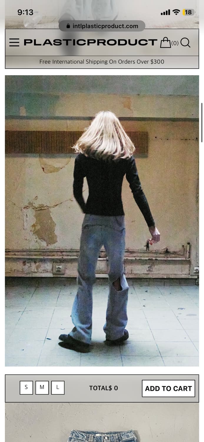 PLASTIC PRODUCT DENIM PANTS WOMEN (LIGHT 상품이미지3