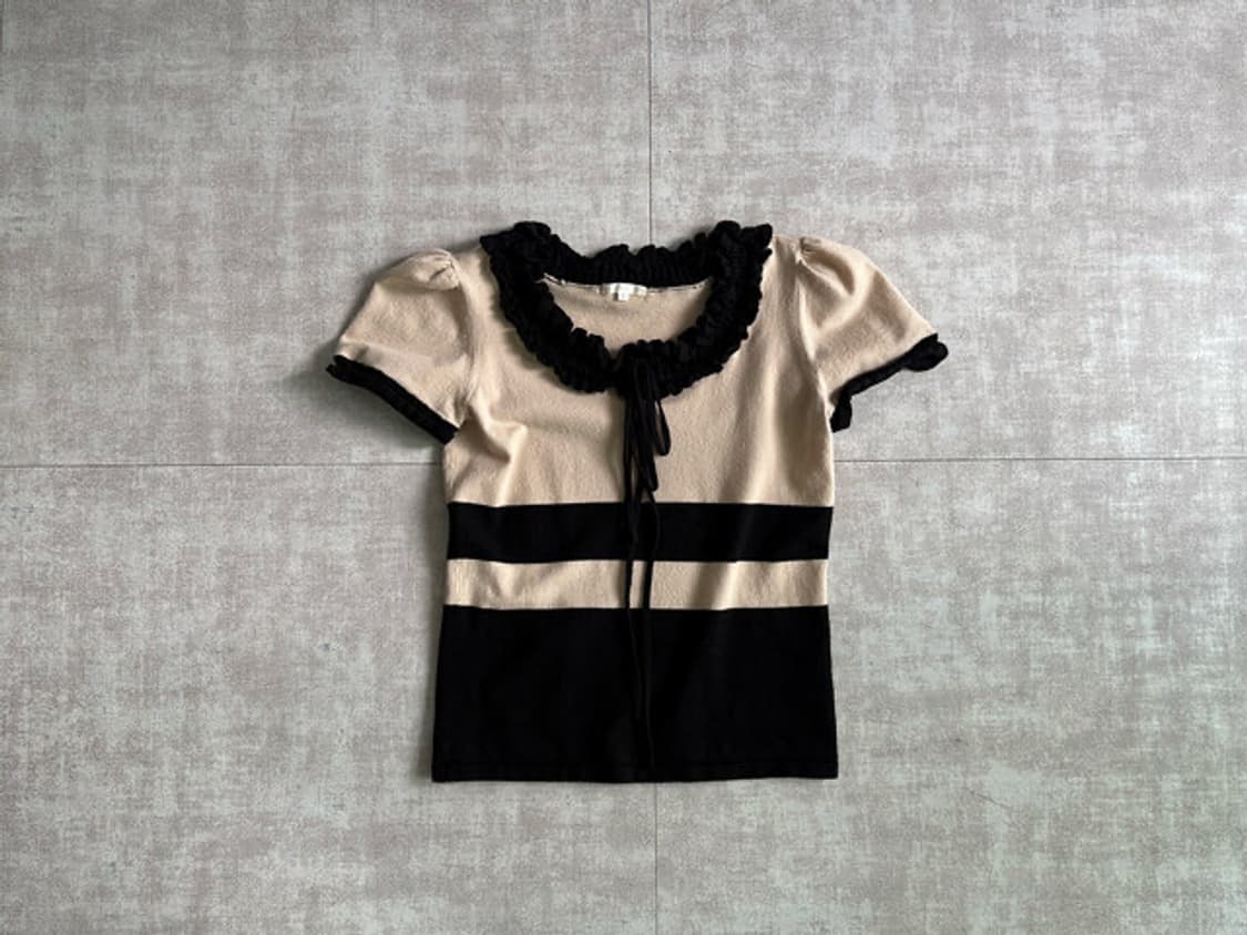 ruffle collar knit top 상품이미지1