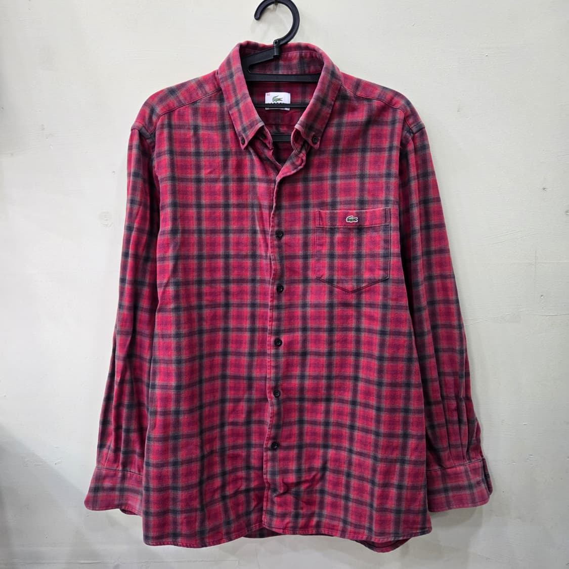 [40] 00’s LACOSTE 플란넬 체크 셔츠 상품이미지1