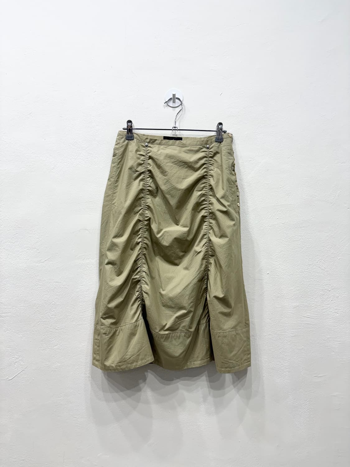 빈티지 베이지 셔링 스커트 상품이미지1