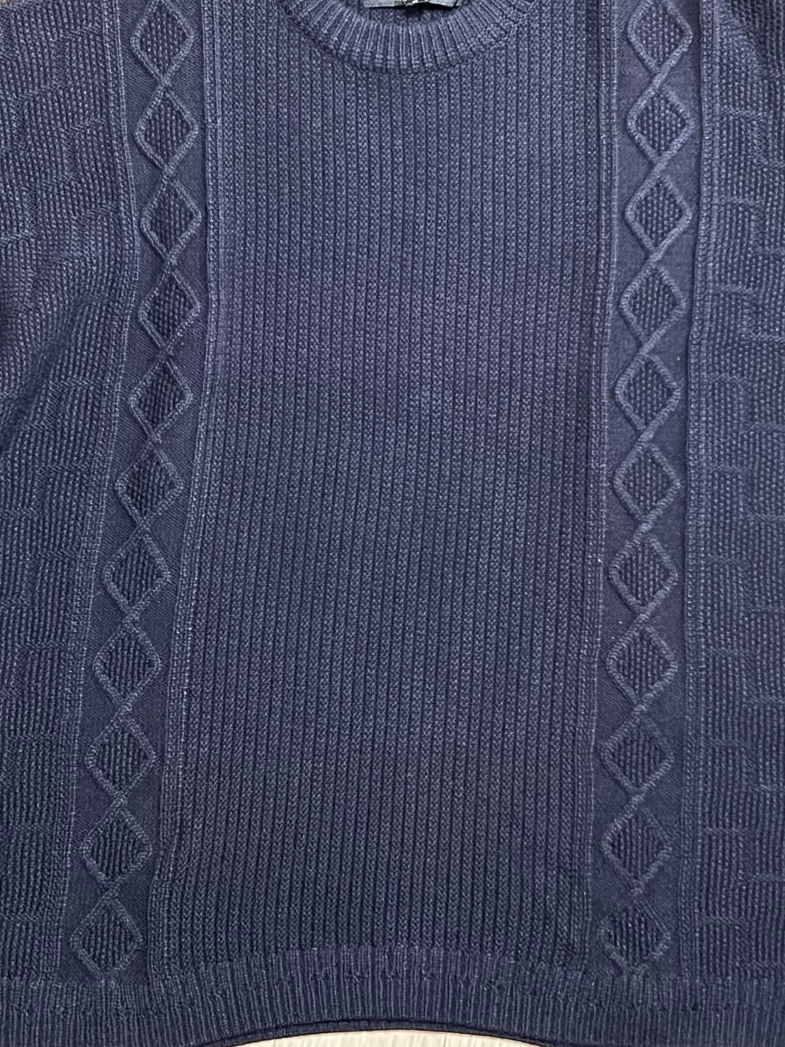 [새상품] 2) 비긴202 X 707스튜디오 풀 오버 니트 네이비 상품이미지5