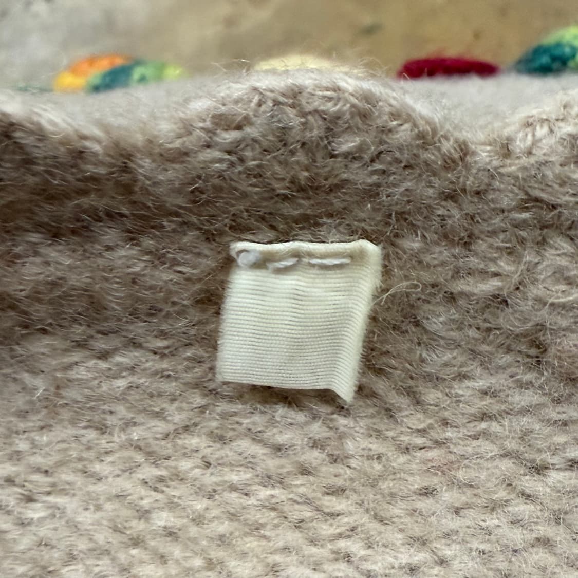 모리 빈티지 베이지 브라운 플라워 니트 가디건 상품이미지5