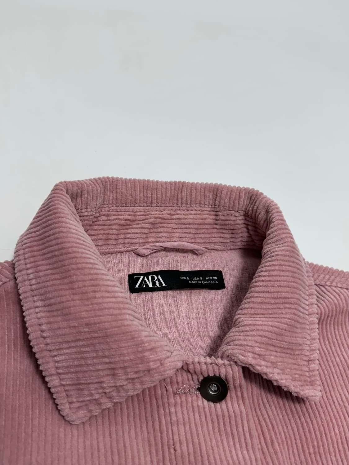 자라 ZARA 코듀로이 트러커 자켓 핑크 상품이미지7