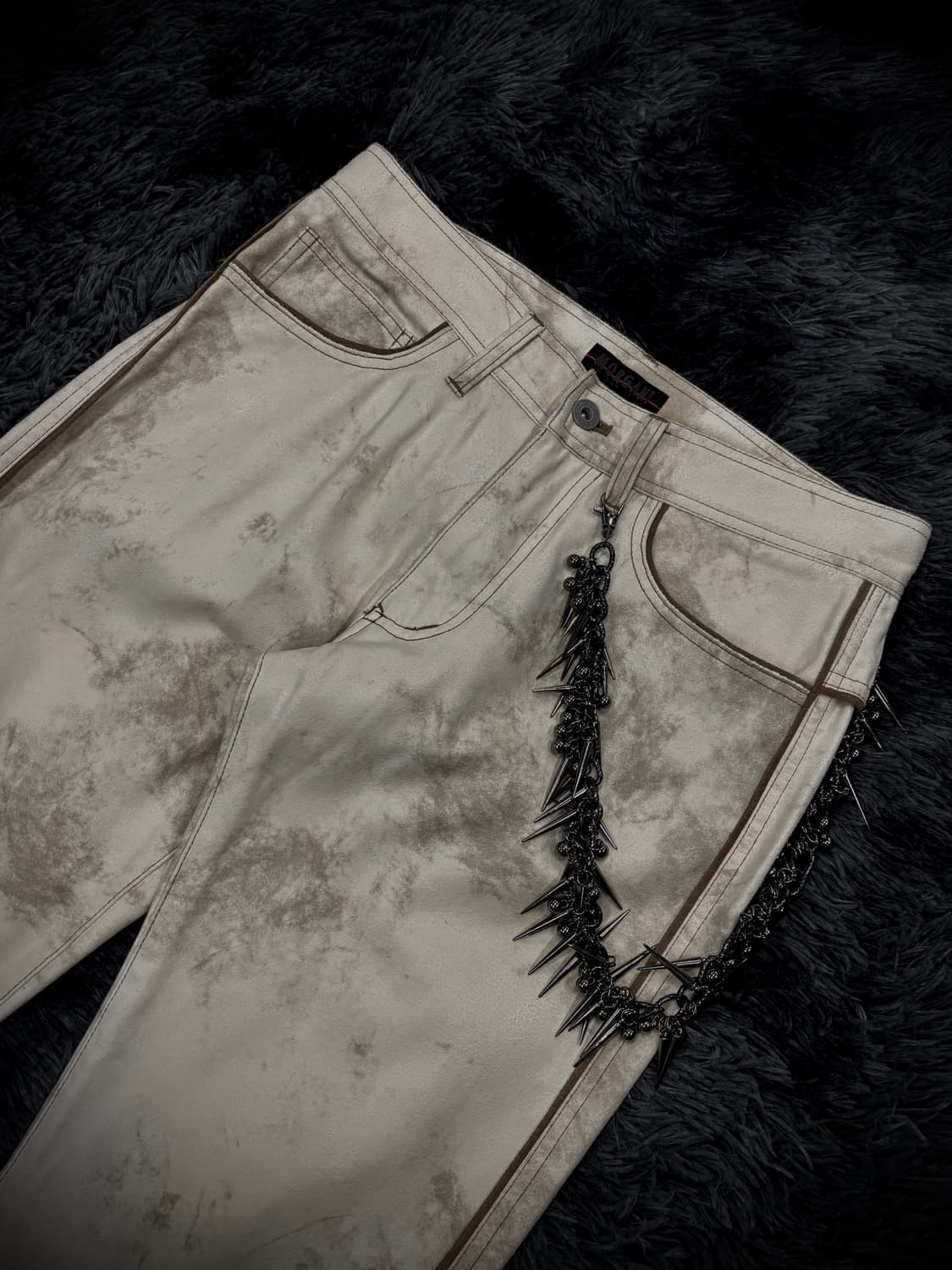 아이보리 워싱 부츠컷 팬츠 상품이미지3