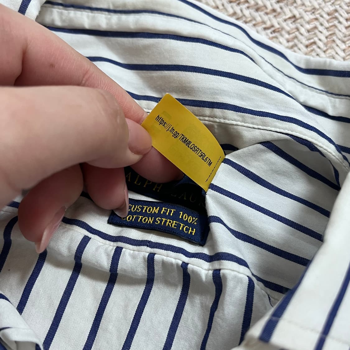 [정품] 폴로 네이비 / 네이비포니 스트라이프 셔츠 [ S ] 상품이미지7