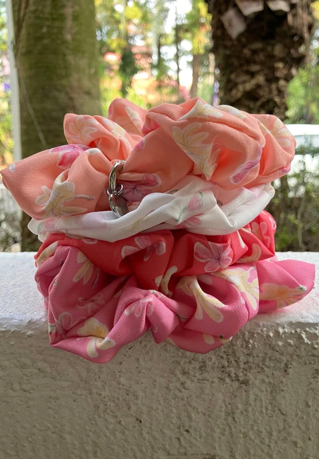 시눈 패턴 스크런치 + 오간자 파우치 상품이미지3