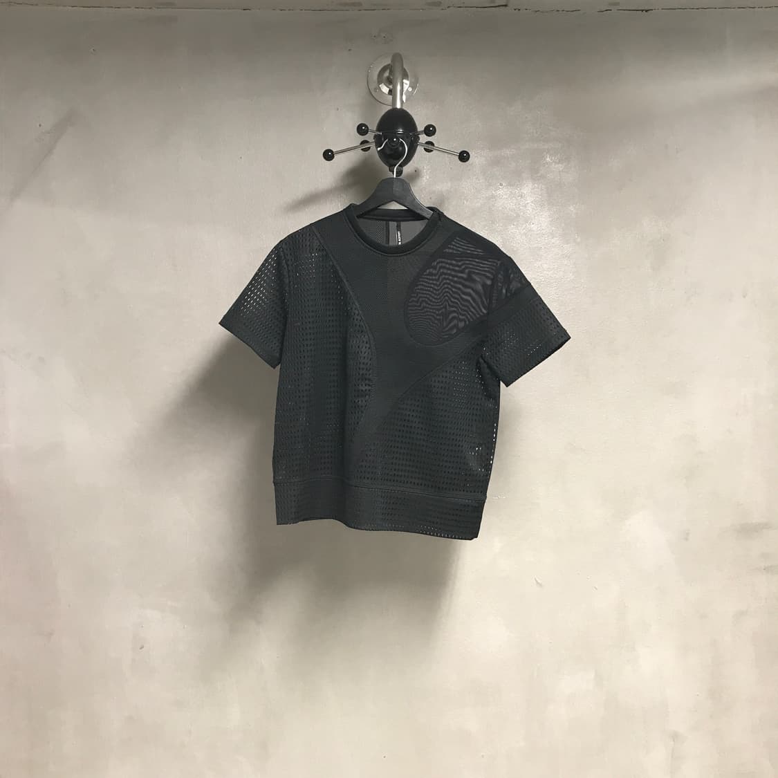 닐바렛 블랙 메쉬 반팔 티셔츠 XXS(W) 상품이미지1