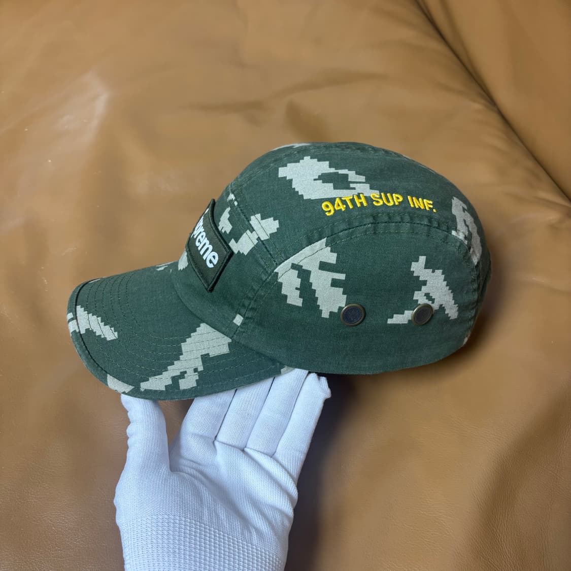 슈프림 캠프캡 모자 박스로고 21fw 밀리터리 카모 카키 상품이미지4