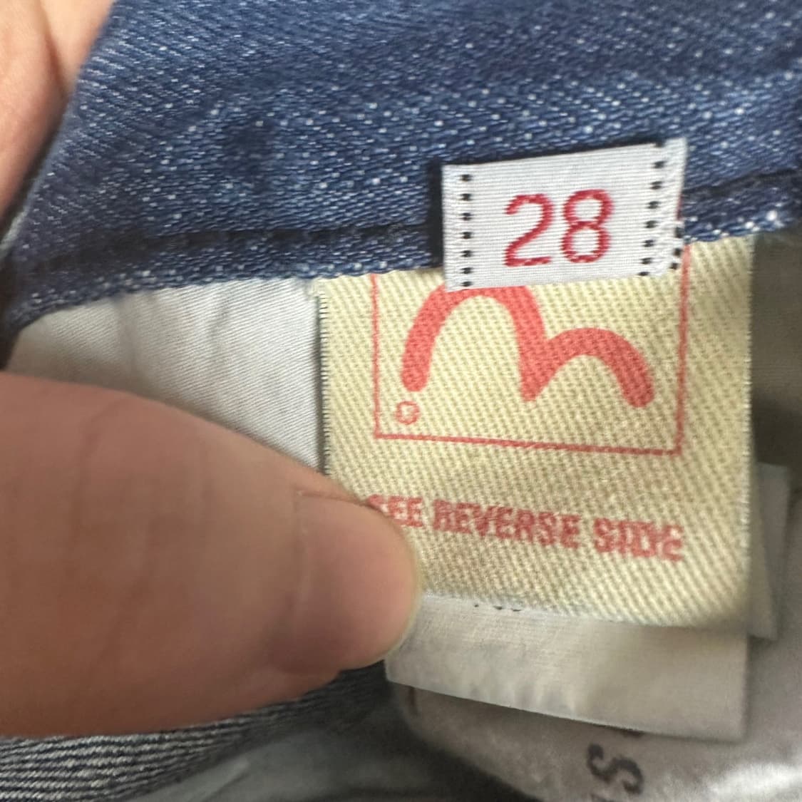 에비수 오사카 스펠아웃 백로고 워싱데님진 새상품 28 상품이미지5