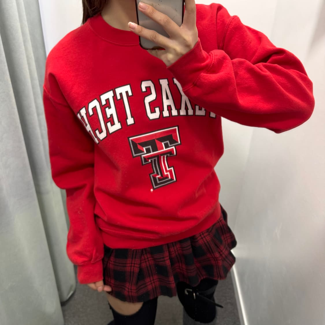 MV sport 레드 텍사스테크 맨투맨 상품이미지1