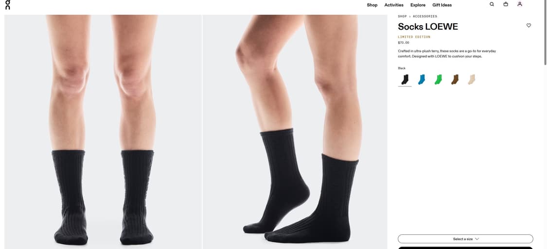 로에베 온러닝 양말 상품이미지1