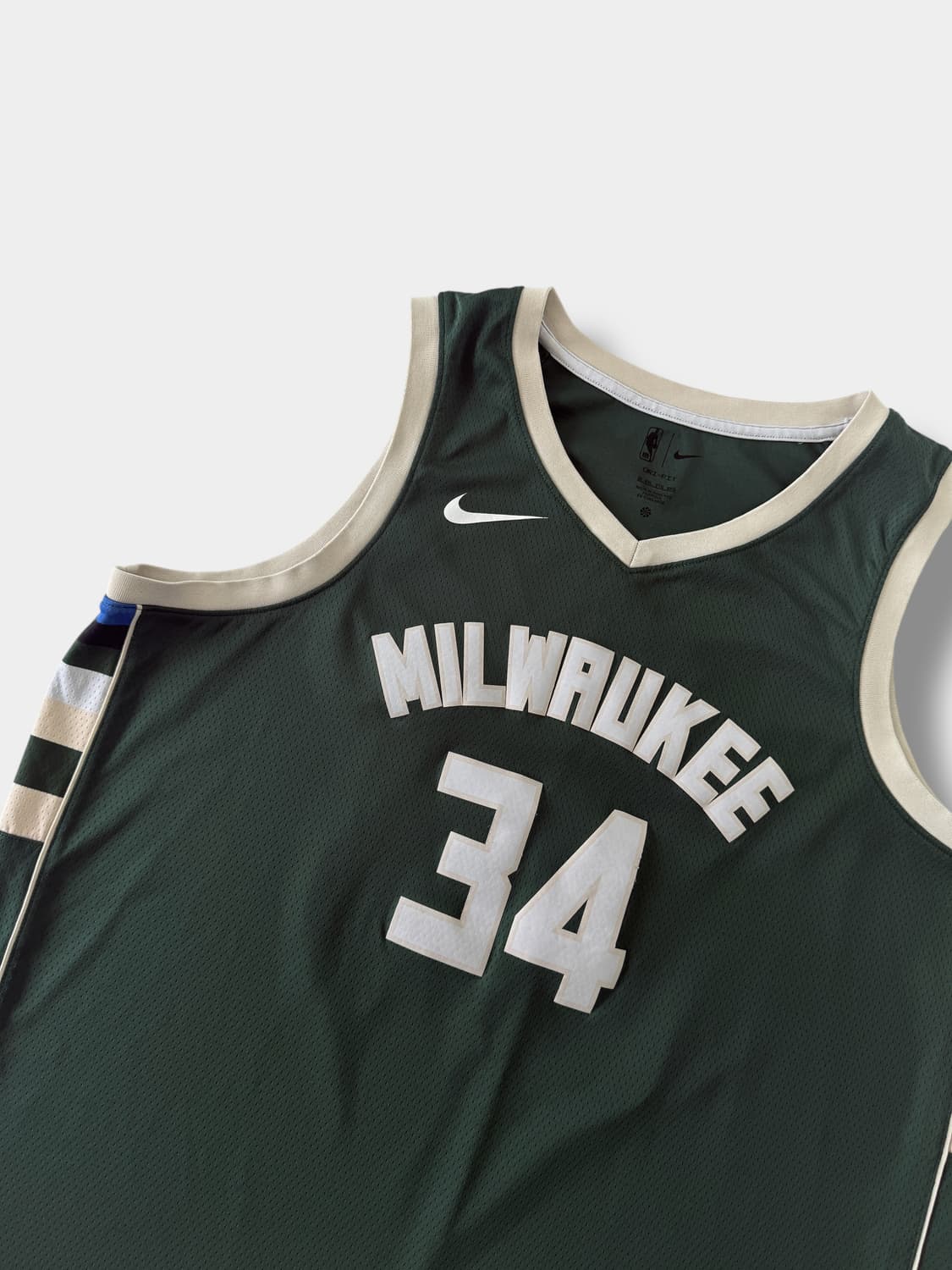 나이키 오버사이즈 NBA 밀워키 벅스 아데토쿤보 베이스볼 져지 상품이미지3