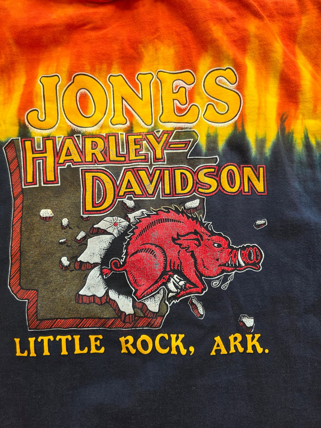 (USA 빈티지)할리데이비슨 블랙 타이다이 긴팔티셔츠 2XL 110 상품이미지3