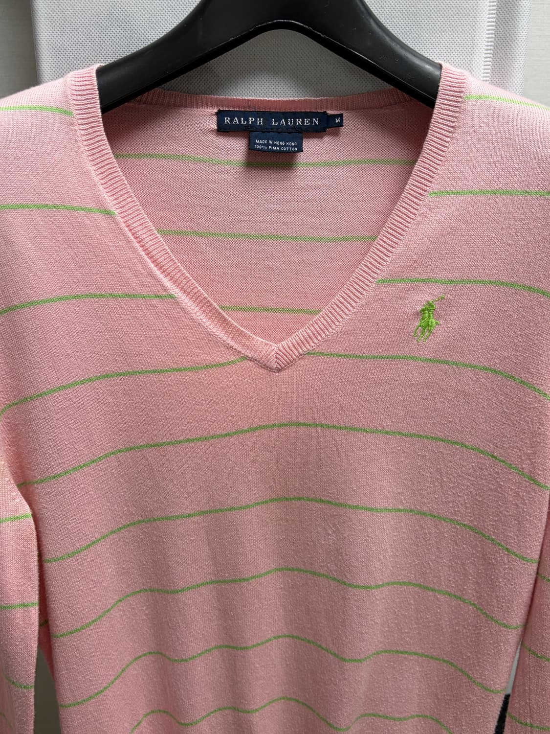 폴로 브이넥 스트라이프 니트 상품이미지3