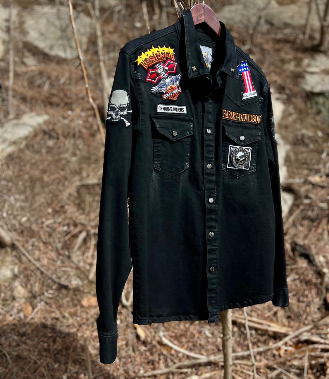 2588 스컬 할리 블랙워싱 NB 상품이미지3