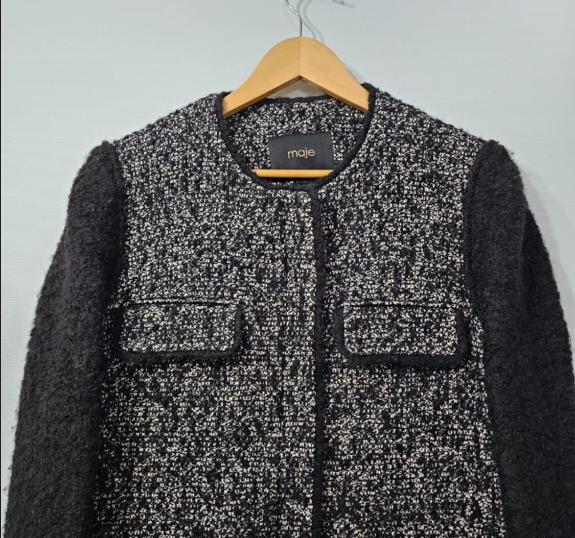 Maje 마쥬 트위드 자켓 블랙/화이트 ~55반 상품이미지4