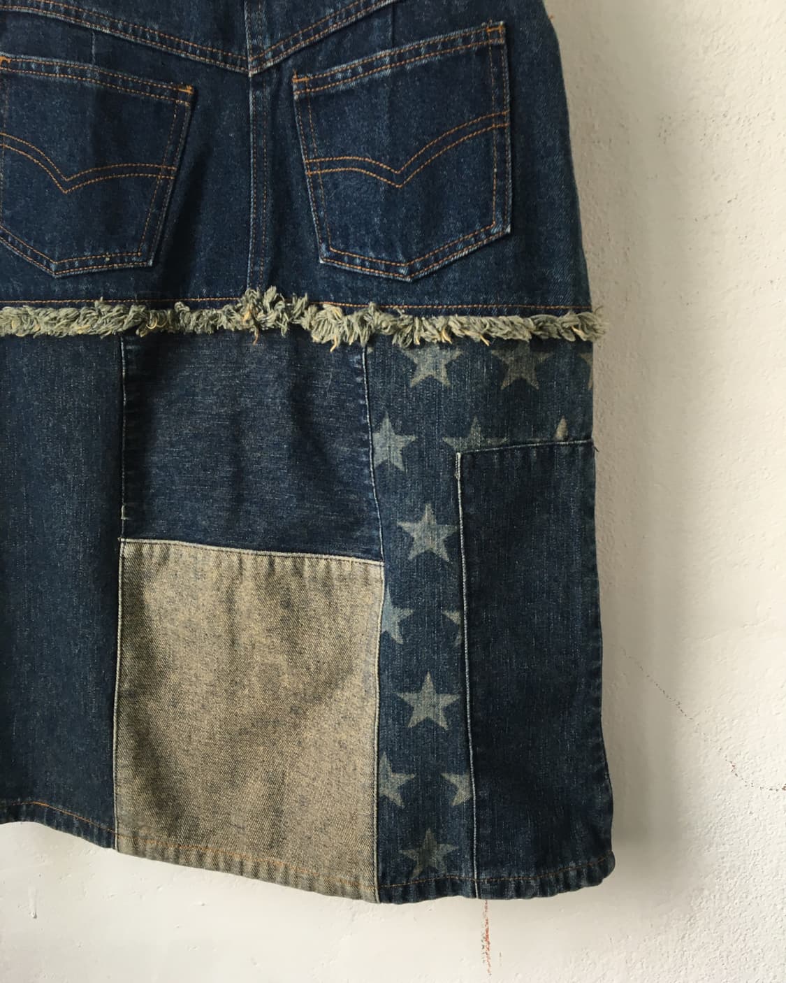 Patch point denim midi skirt 상품이미지4