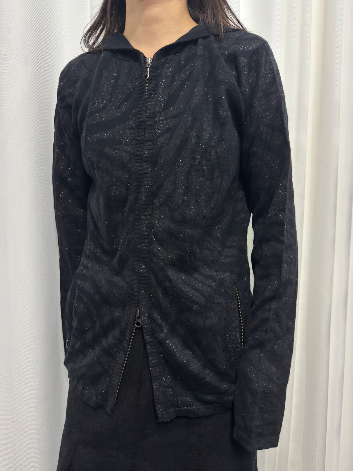 zebra glitter hood twoway zipup  상품이미지2