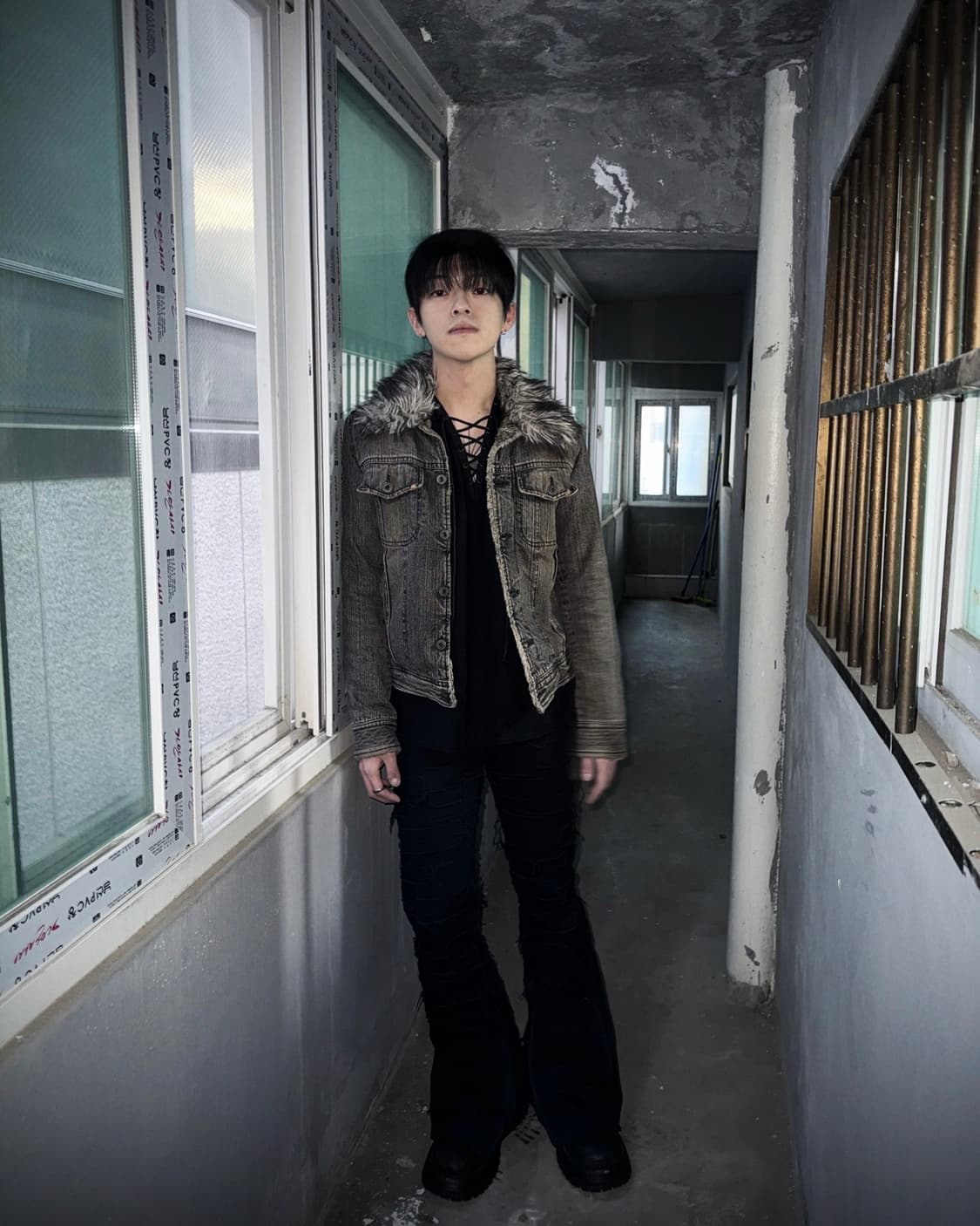 00s fur denim jacket 상품이미지4