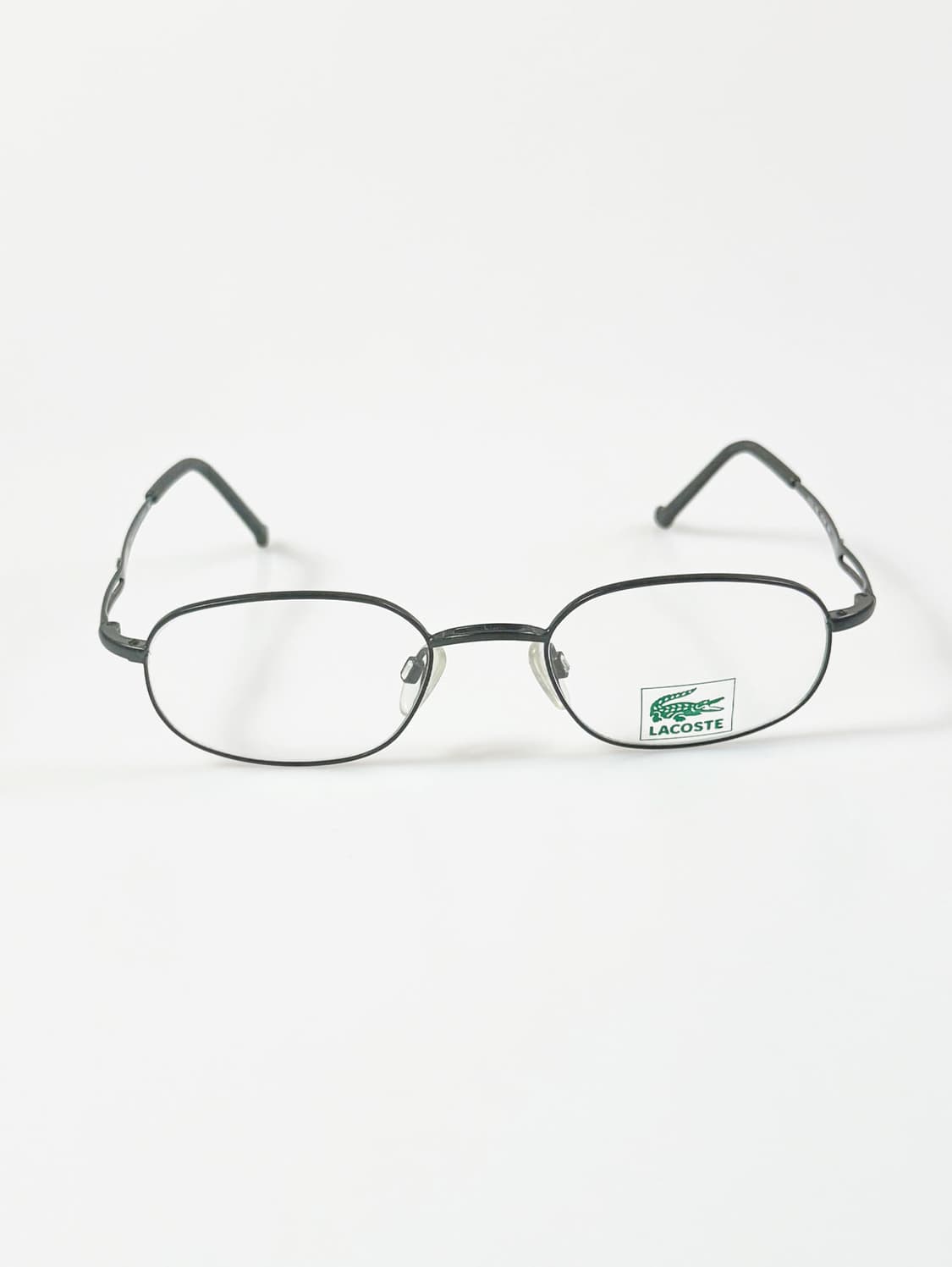 LACOSTE 맷블랙 슬림 오벌 메탈 프레임 빈티지 안경 상품이미지1
