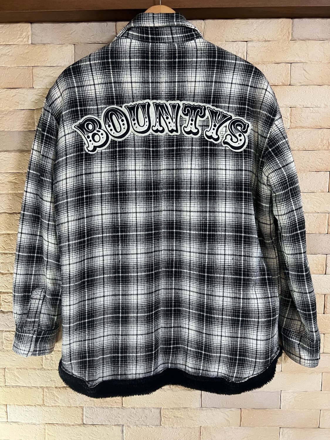 바운티헌터 보아털 체크자켓 상품이미지1