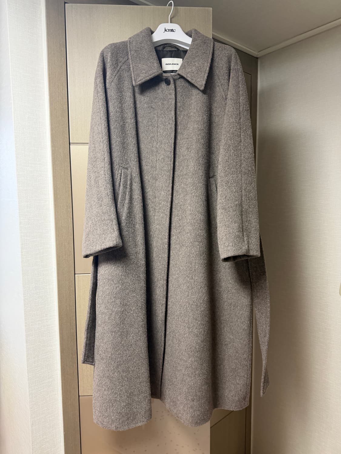 인사일런스 우먼 알파카 코트 브라운 사이즈 M 상품이미지5