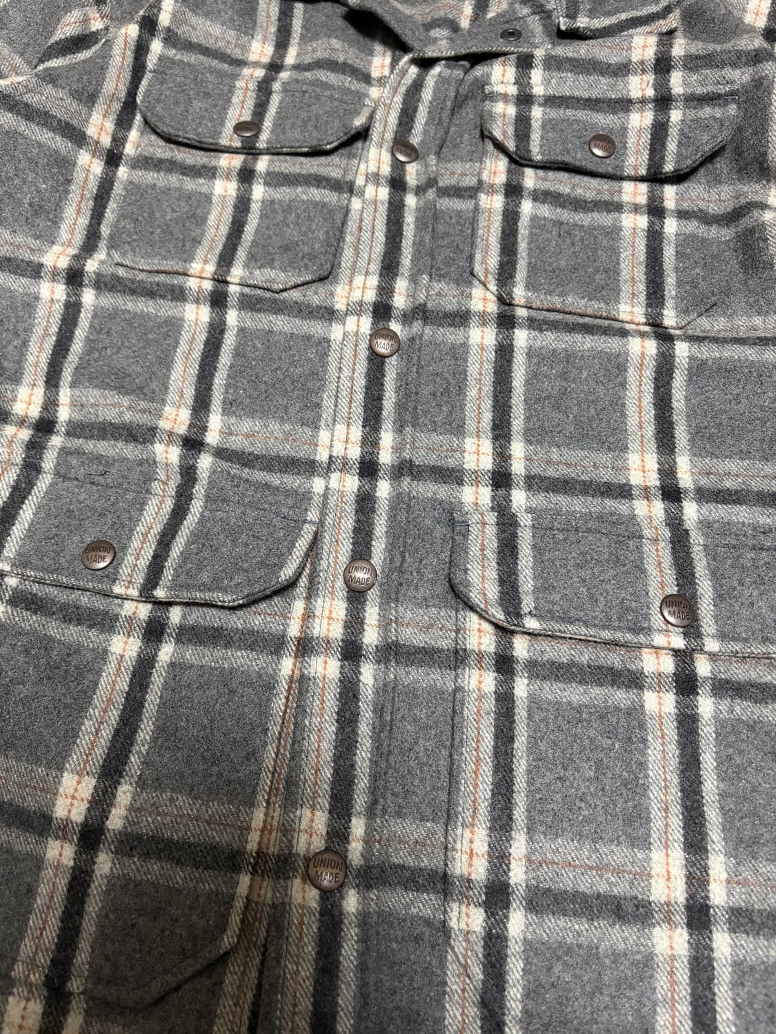 유니폼브릿지 남성 체크 울 오버 셔츠 자켓 상품이미지5