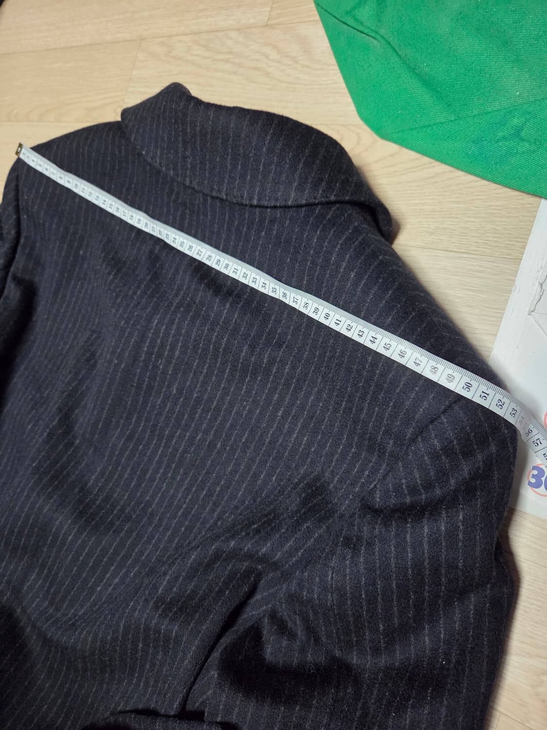 LANCETI CASHMERE 코트 스트라이프 싱글 체스터필드  상품이미지7