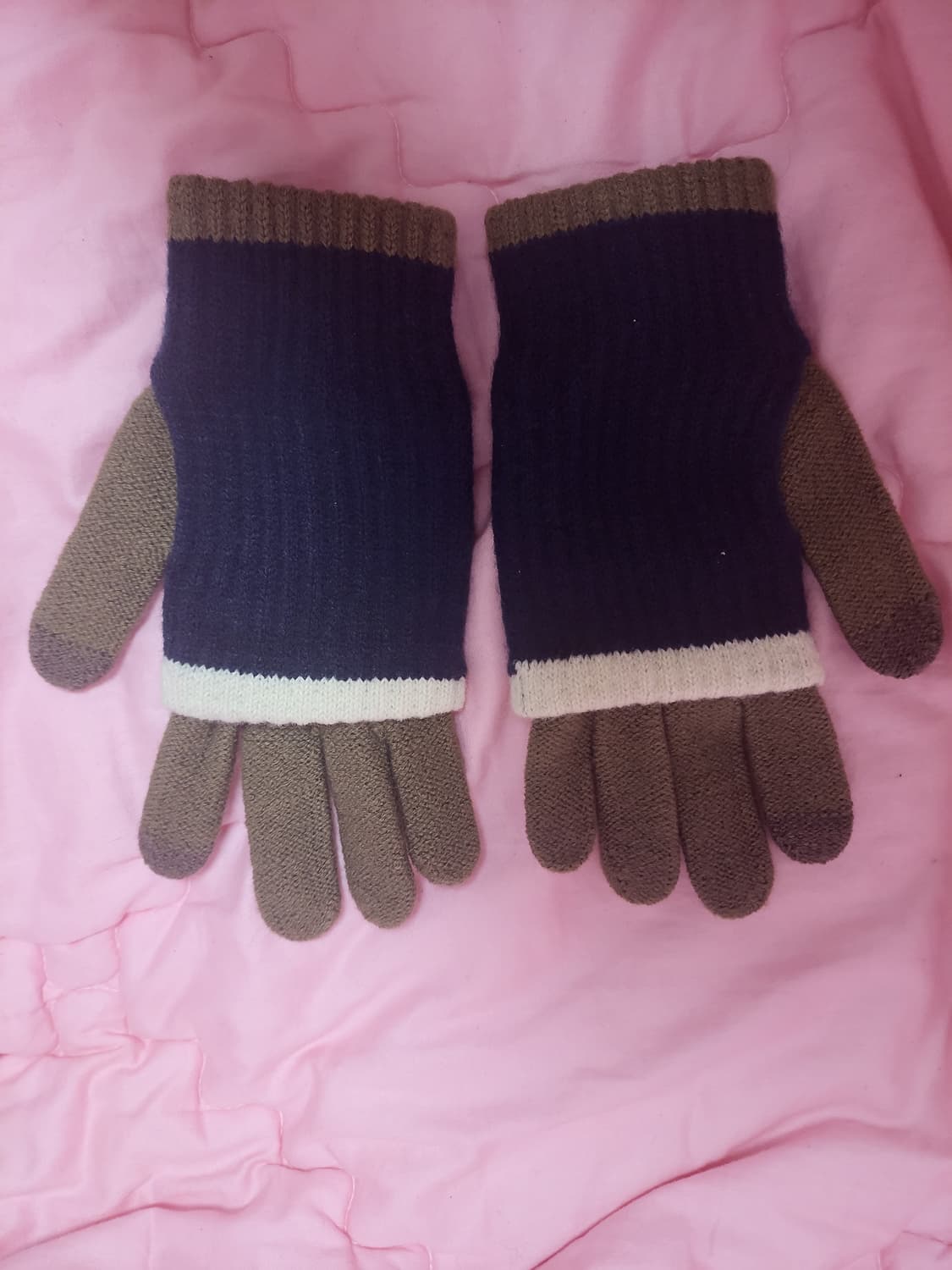 급처새상품!가격1500원 워머 겸 니트 이중장갑 남녀공용 톰브라운 느낌 상품이미지3