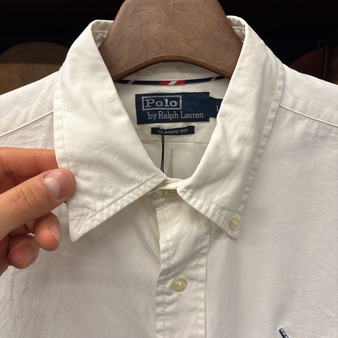 90s 폴로 랄프로렌 클래식핏 골프클럽 크레스트 버튼다운 셔츠 N1091 상품이미지7