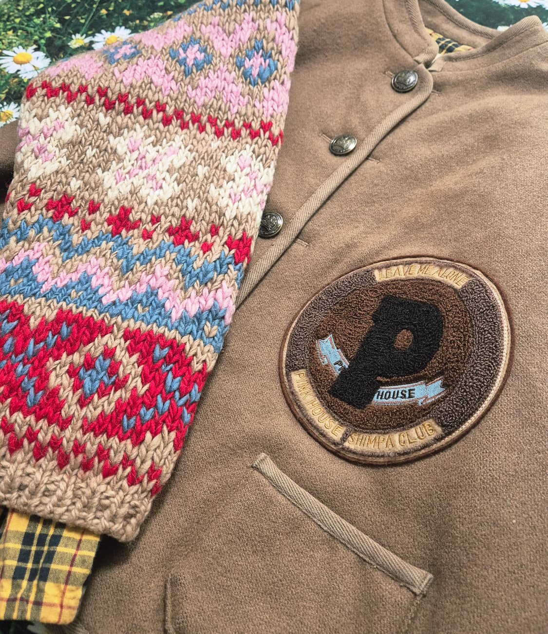 PINK HOUSE 핑크하우스 소매 니트 울자켓 상품이미지3