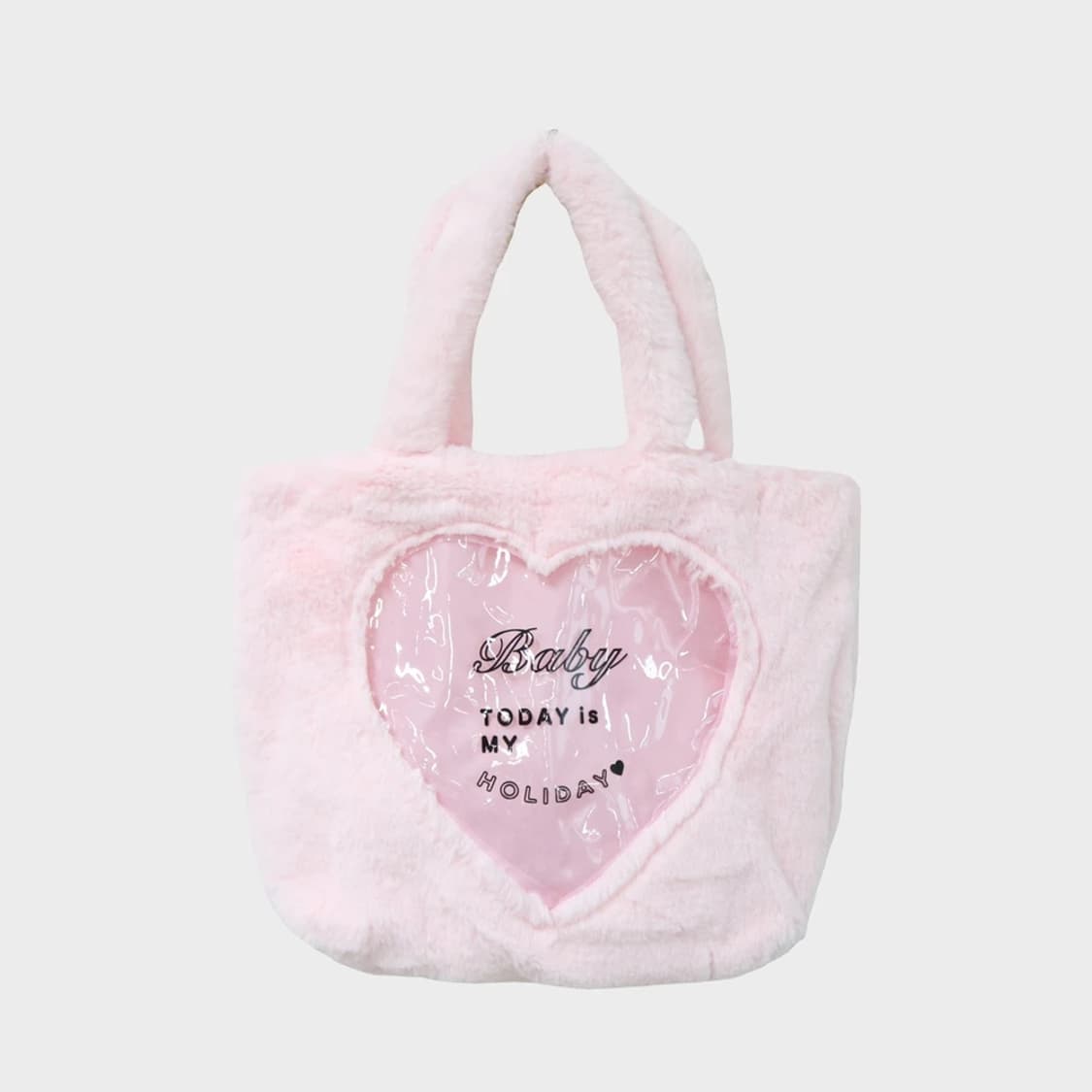 MOLIDAY 딸기우유 히메갸루 하트 페이크 퍼 토트백 61581 상품이미지1