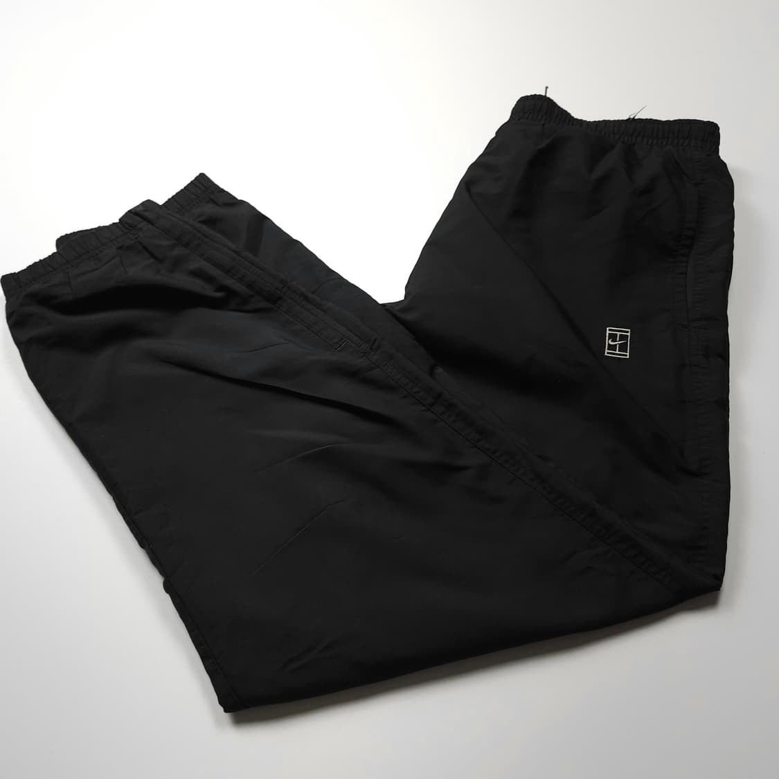 나이키 테니스 로고 블랙 우븐 트랙팬츠 (XL) 상품이미지1