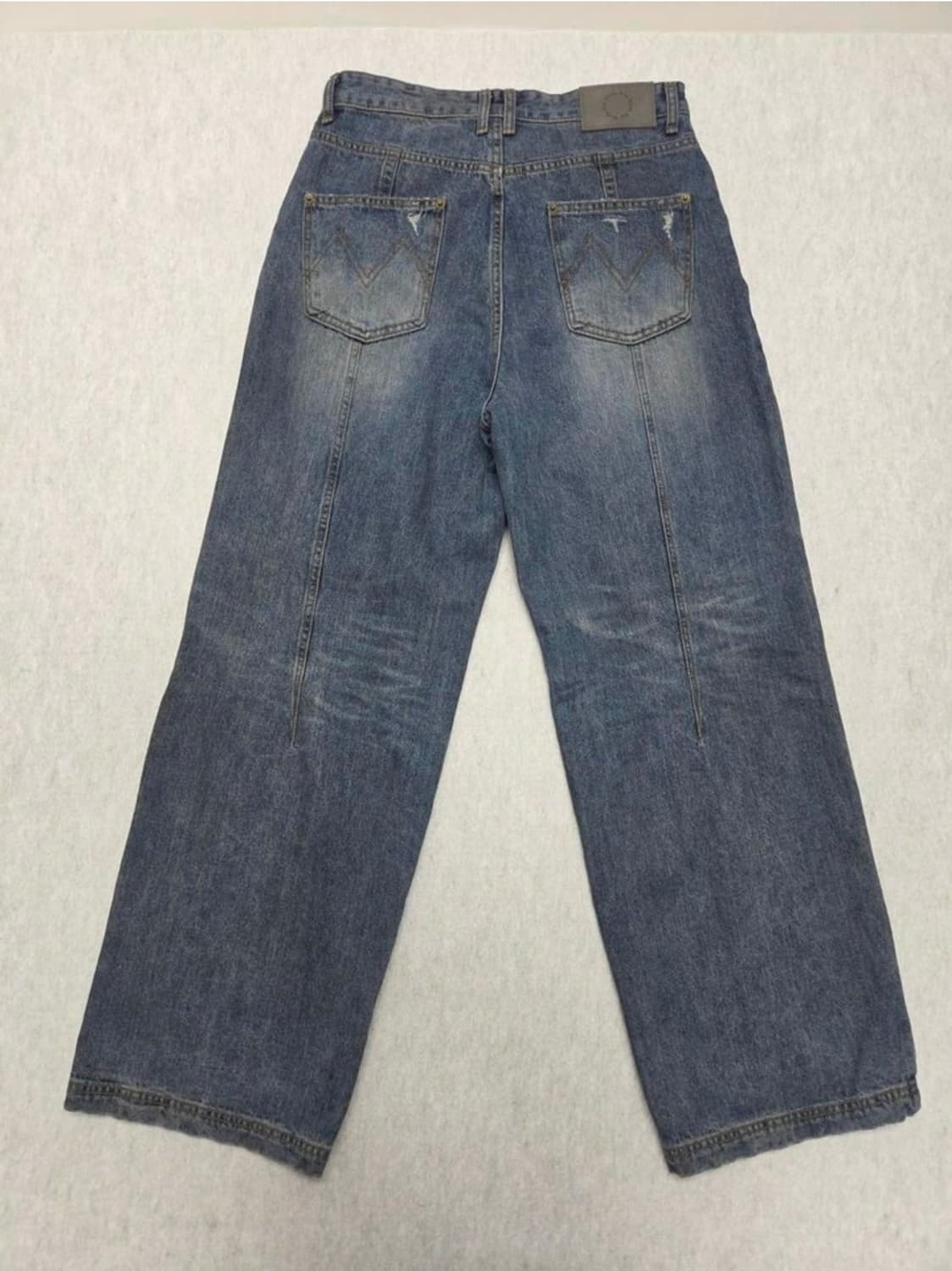 여성 M 마뗑킴 헤비 워시드 데미지 데님 청바지 상품이미지3