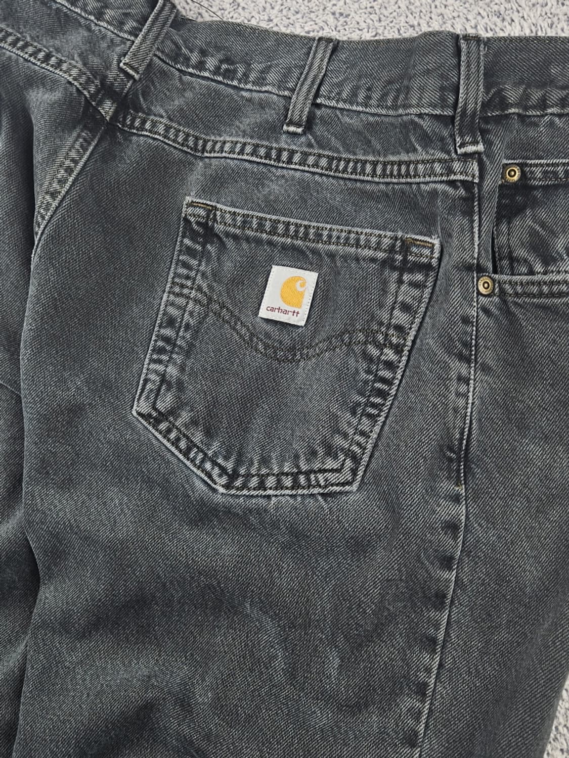 칼하트 블랙 다이드 데님 워크 팬츠 ( 34X32 ) / 10625 상품이미지8