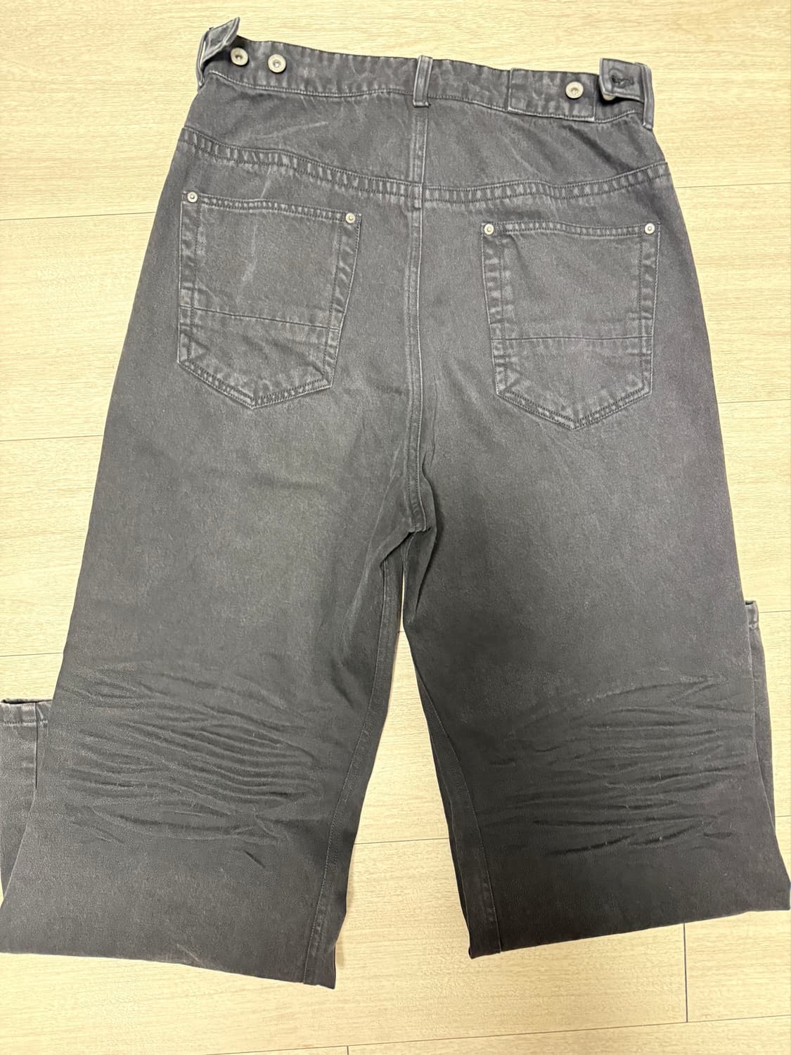 폴리테루 루즈드 언코티드 진 블랙 상품이미지3