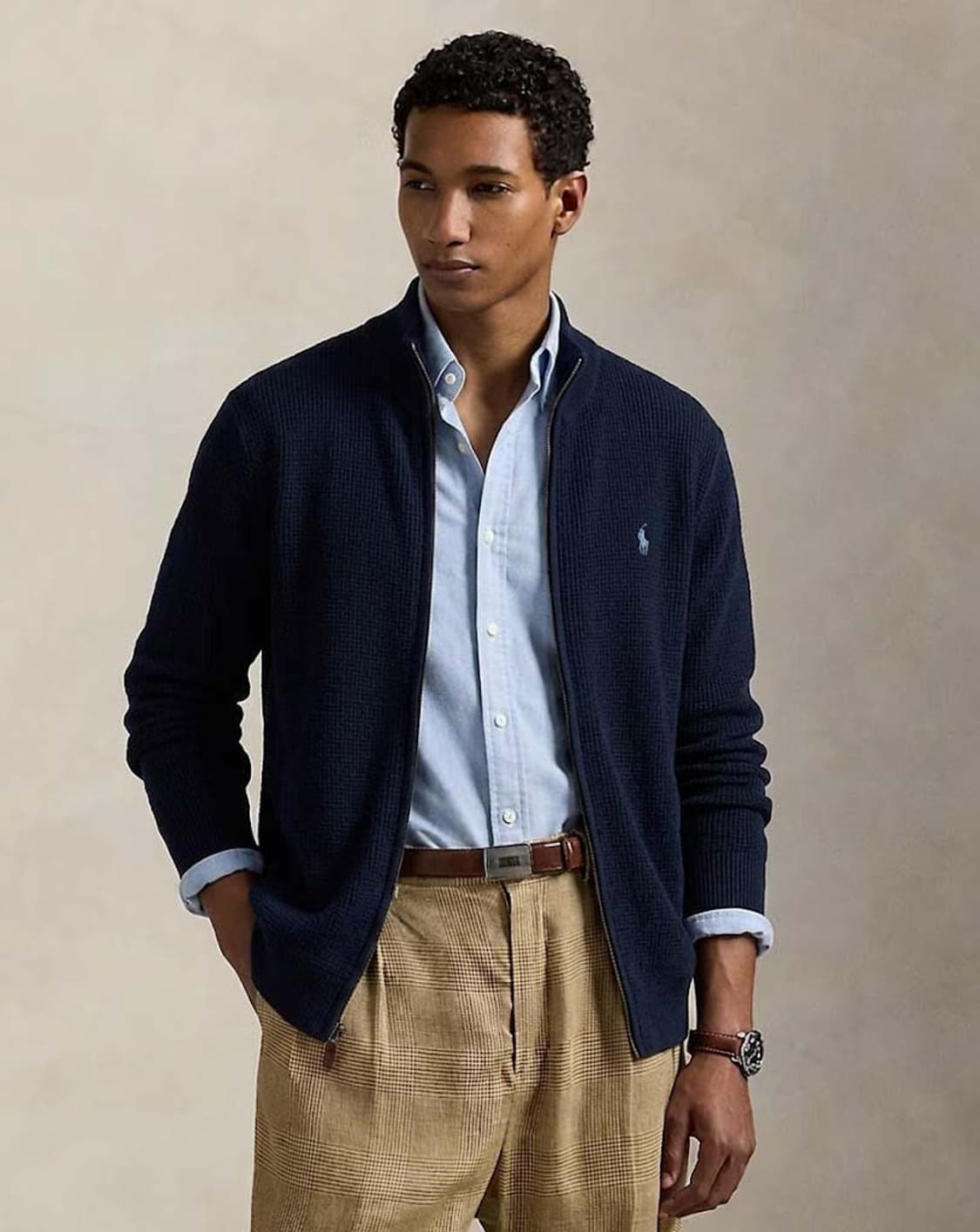 폴로 랄프로렌 메리노울 네이비 니트 가디건 풀집업 자켓 상품이미지4
