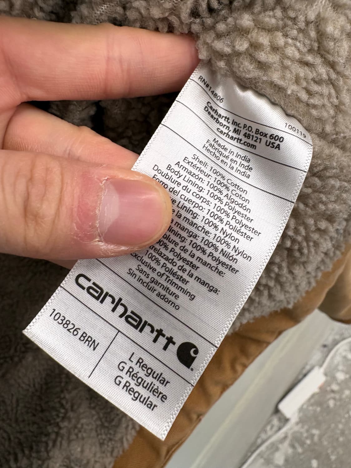 칼하트 오리지날 바틀렛 워크자켓 브라운 상품이미지10